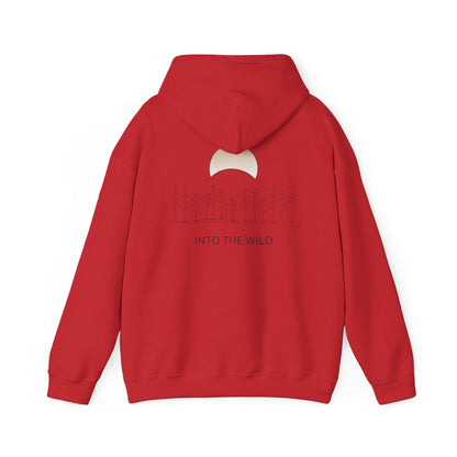 Red | Into The Wild Hoodie, back design view