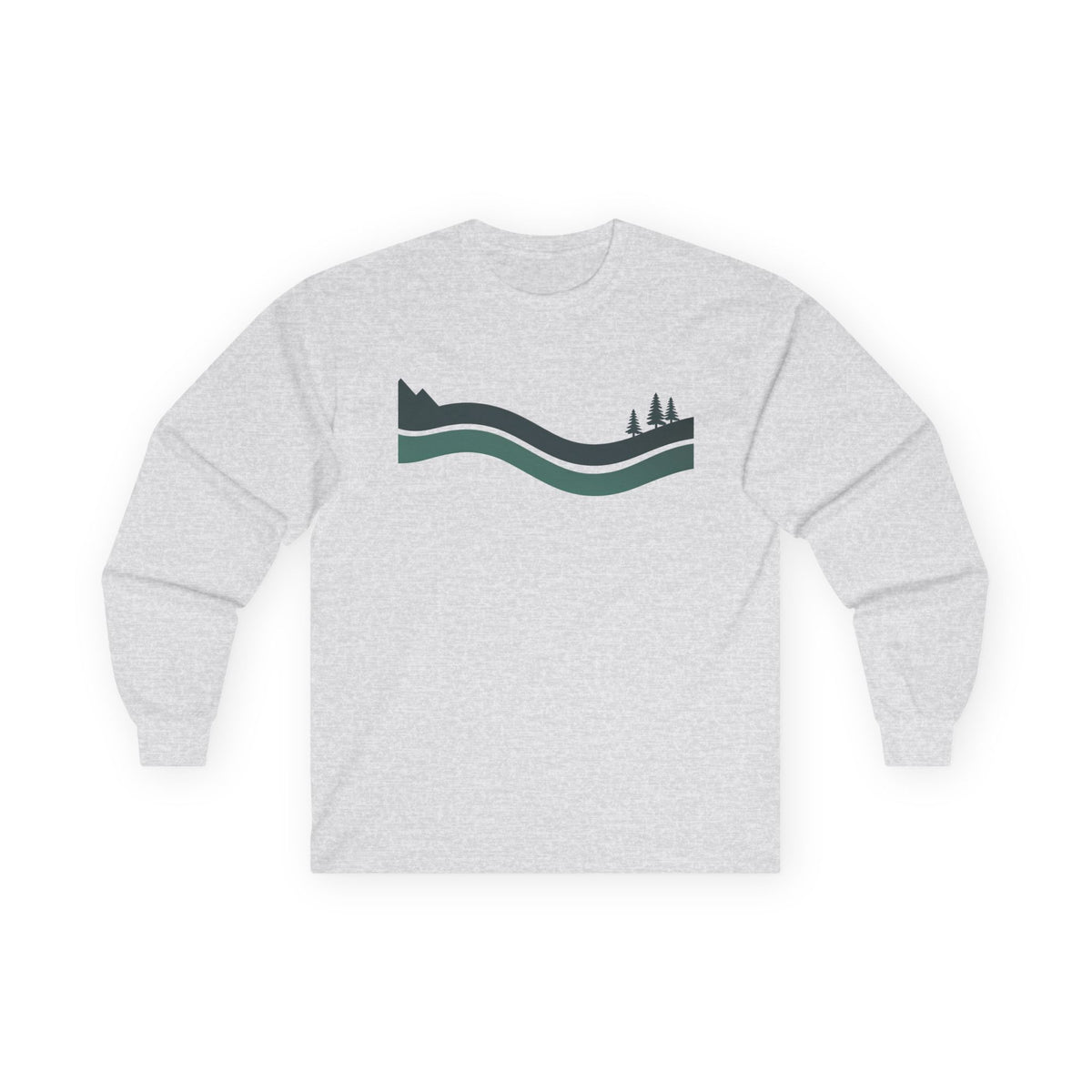 Ash | River Long Sleeve Tee, front view