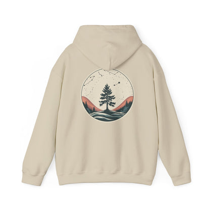 Sand | Rooted in Stars Hoodie, back design view
