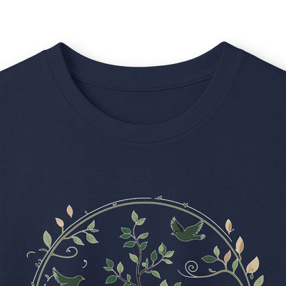 Navy | Circle of Life Long Sleeve Tee, folded view