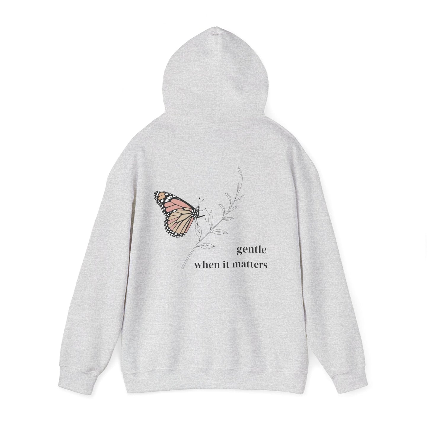 Ash | Gentle When It Matters Hoodie, back view 2