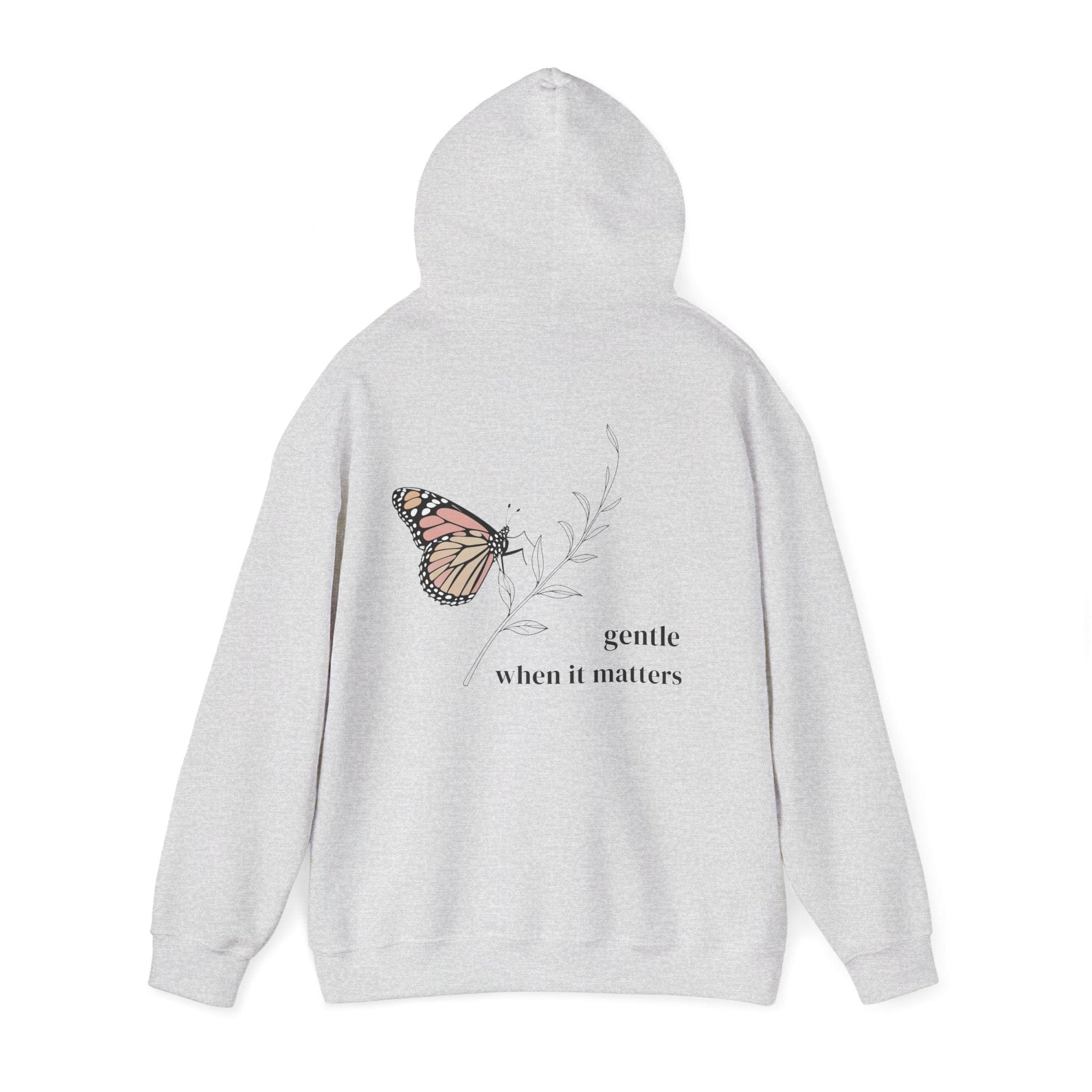 Ash | Gentle When It Matters Hoodie, back view 2