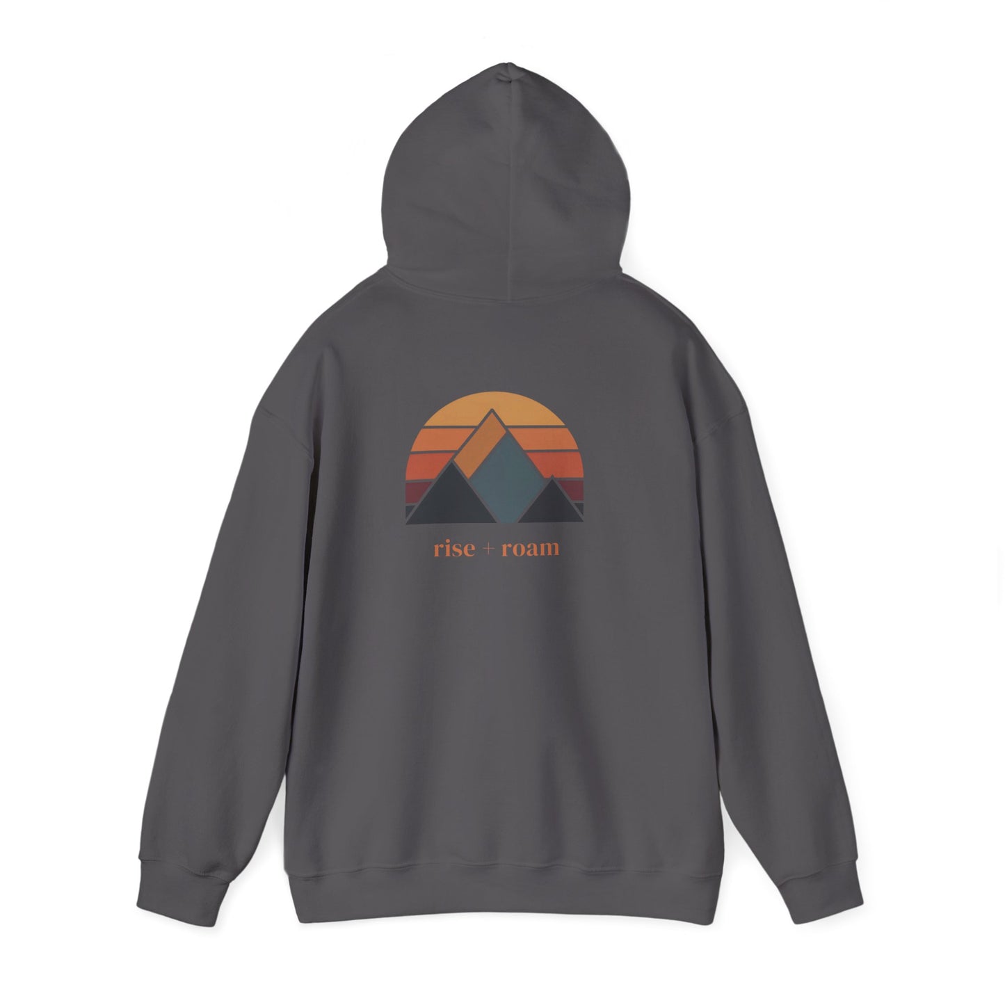 Military Green | Rise +Roam Hoodie, back view 2