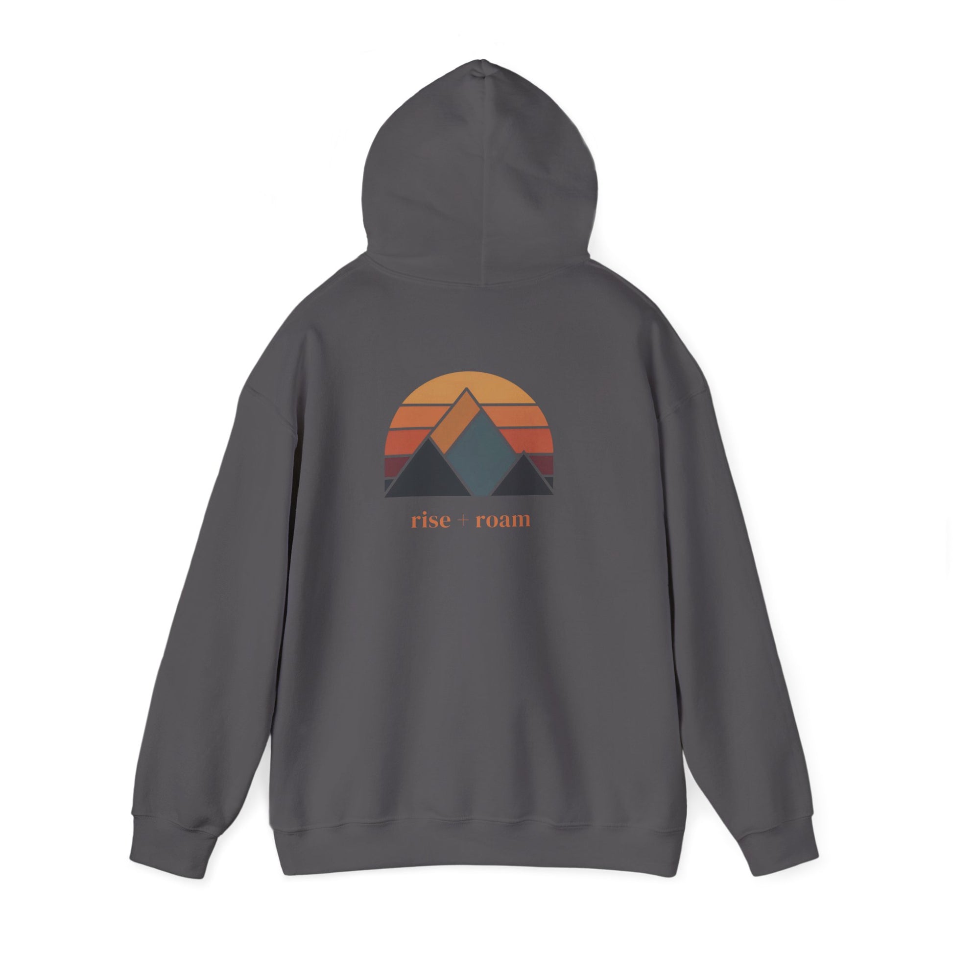Military Green | Rise +Roam Hoodie, back view 2