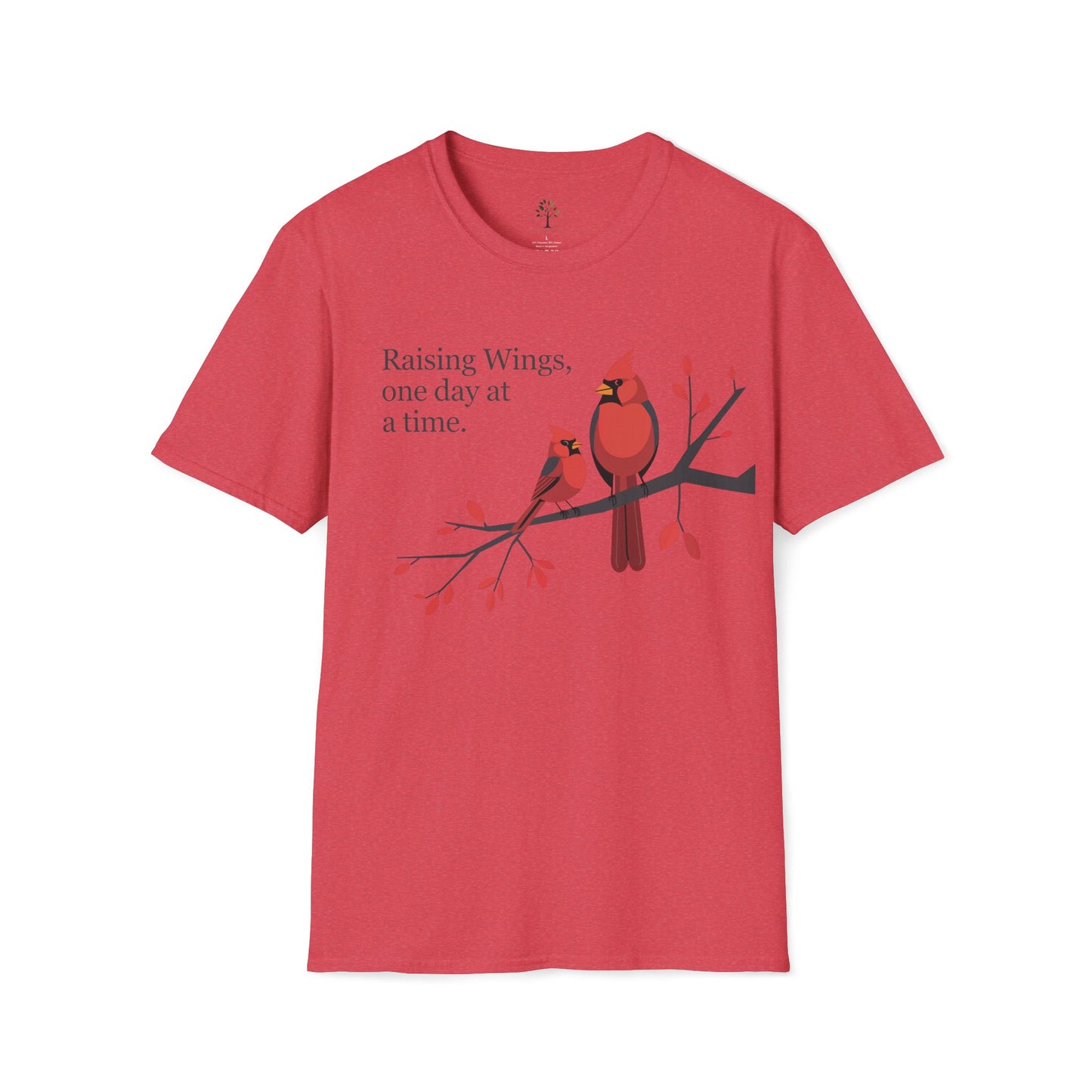 Heather Red | Raising Wings, One day at a time, front view