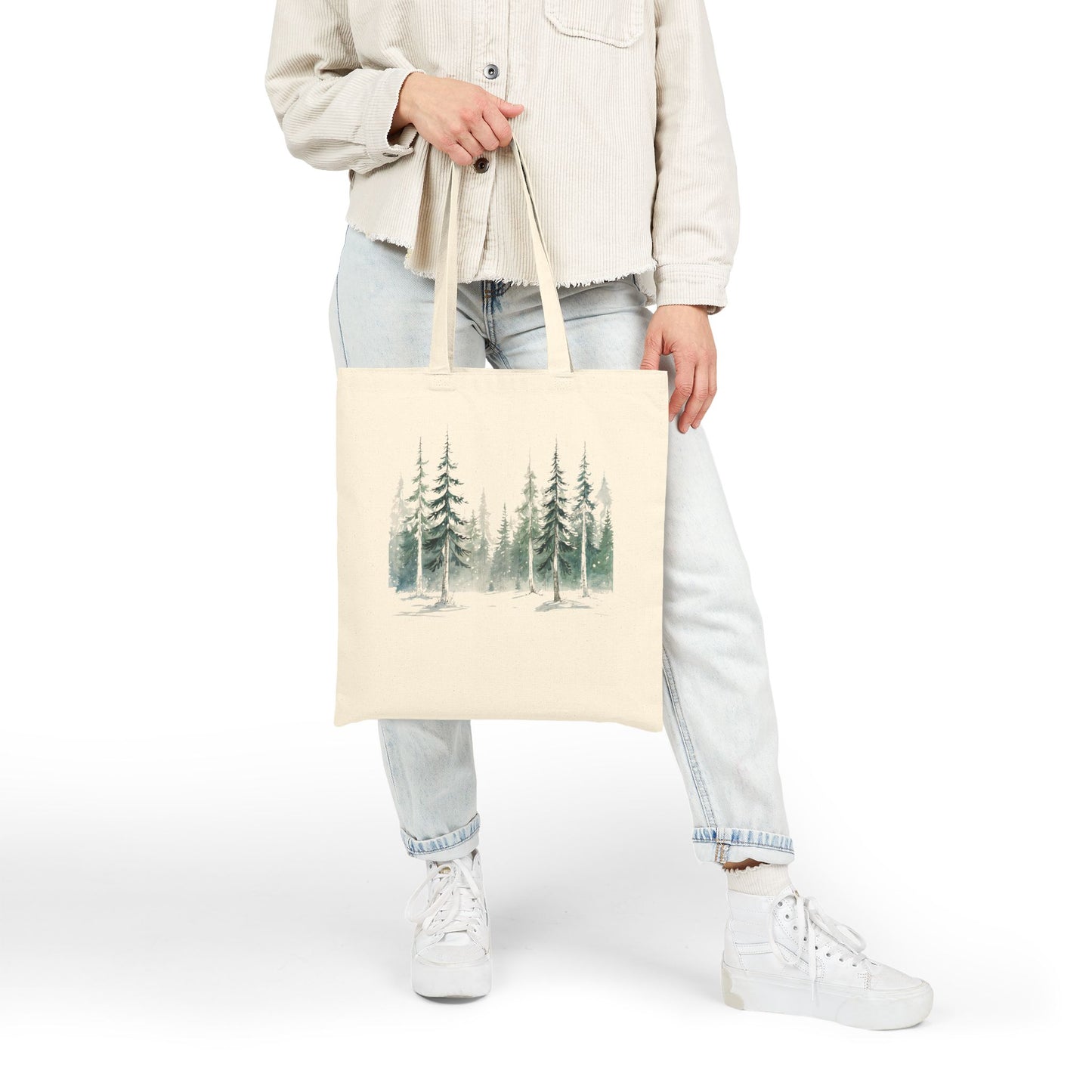 Snowfall Forest Tote Bag