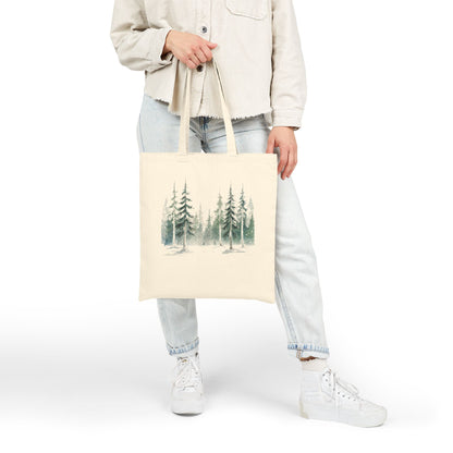 Snowfall Forest Tote Bag