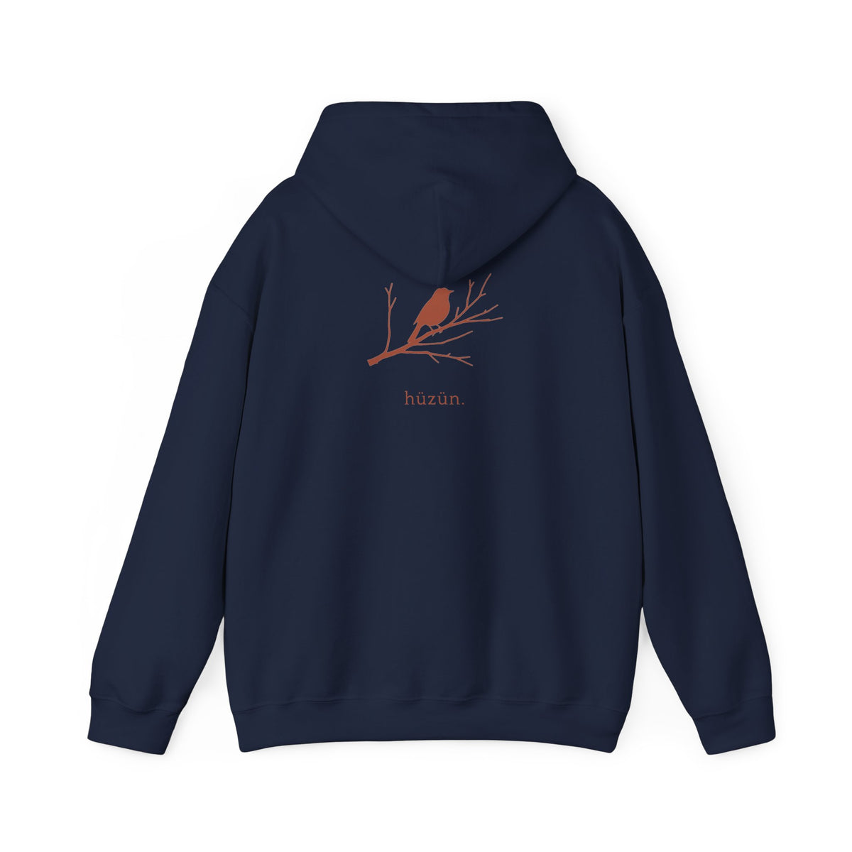 Navy | Hüzün Hoodie, back design view