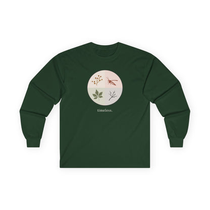Forest Green | Timeless Long Sleeve Tee, front view
