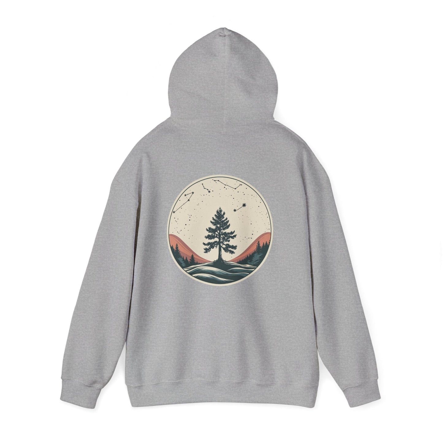 Sport Grey | Rooted in Stars Hoodie, back view 2