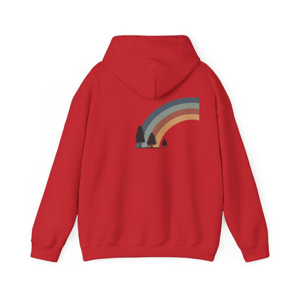 Red | Horizon Arch Hoodie, back design view