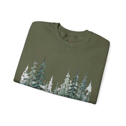 Military Green | Snowfall Forest Sweatshirt, folded view