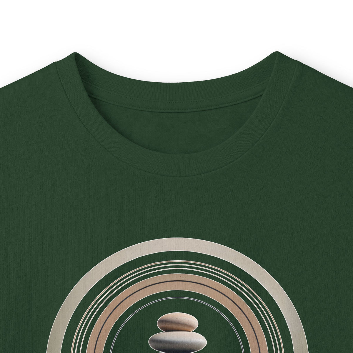 Forest Green | Echoes of Calm Long Sleeve Tee, folded view