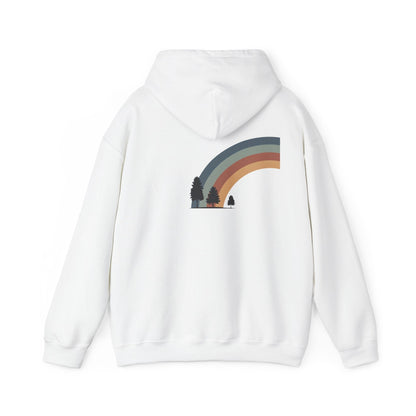 White | Horizon Arch Hoodie, back design view
