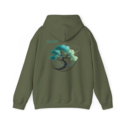 Military Green | Glow Hoodie, back design view