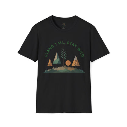 Black | Stand Tall, Stay Wild, front view