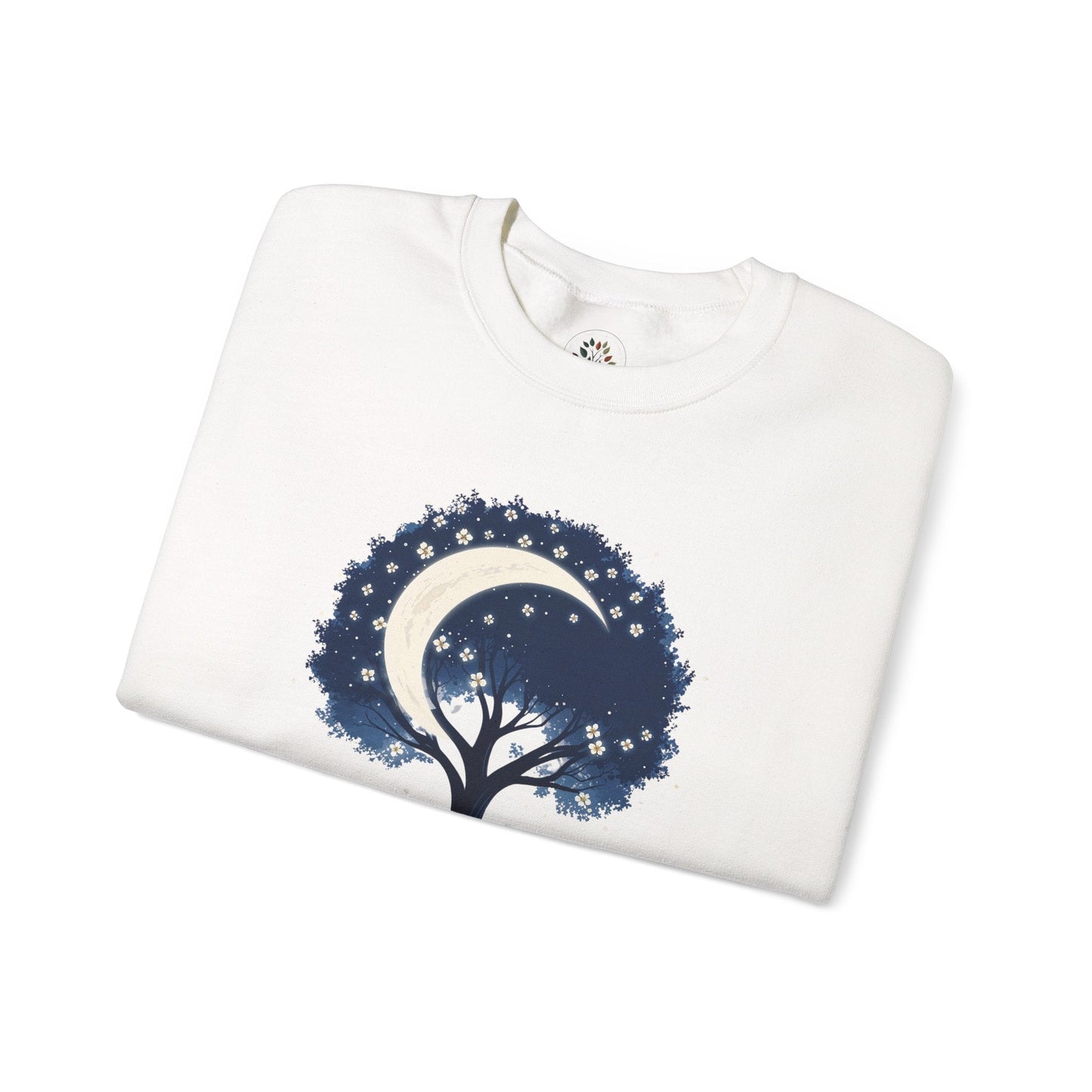 White | Nature`s Rhythm Sweatshirt, folded view