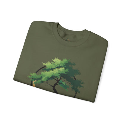 Military Green | The Zen Tree Sweatshirt, folded view