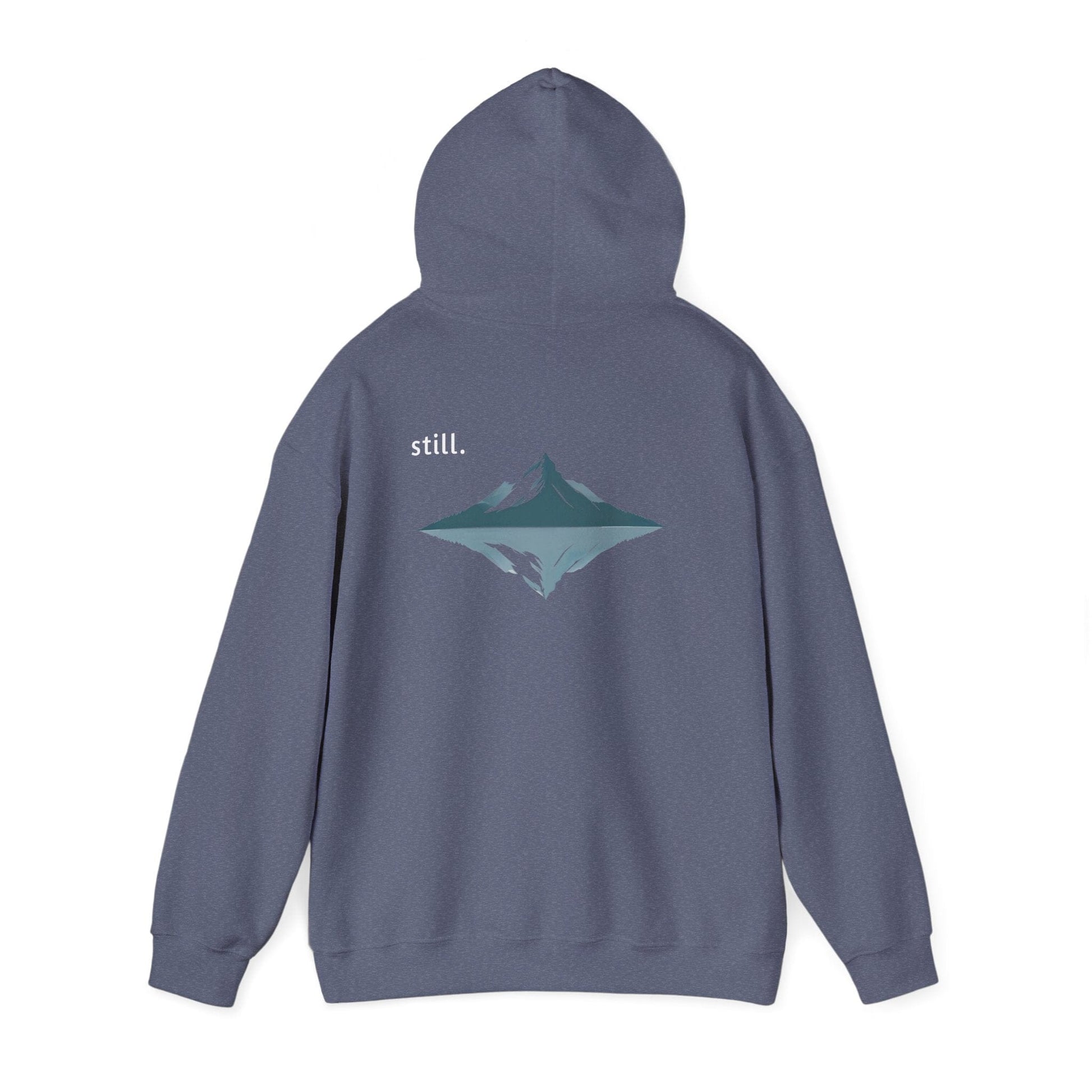 Heather Navy | Still Hoodie, back view 2