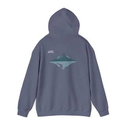 Heather Navy | Still Hoodie, back view 2