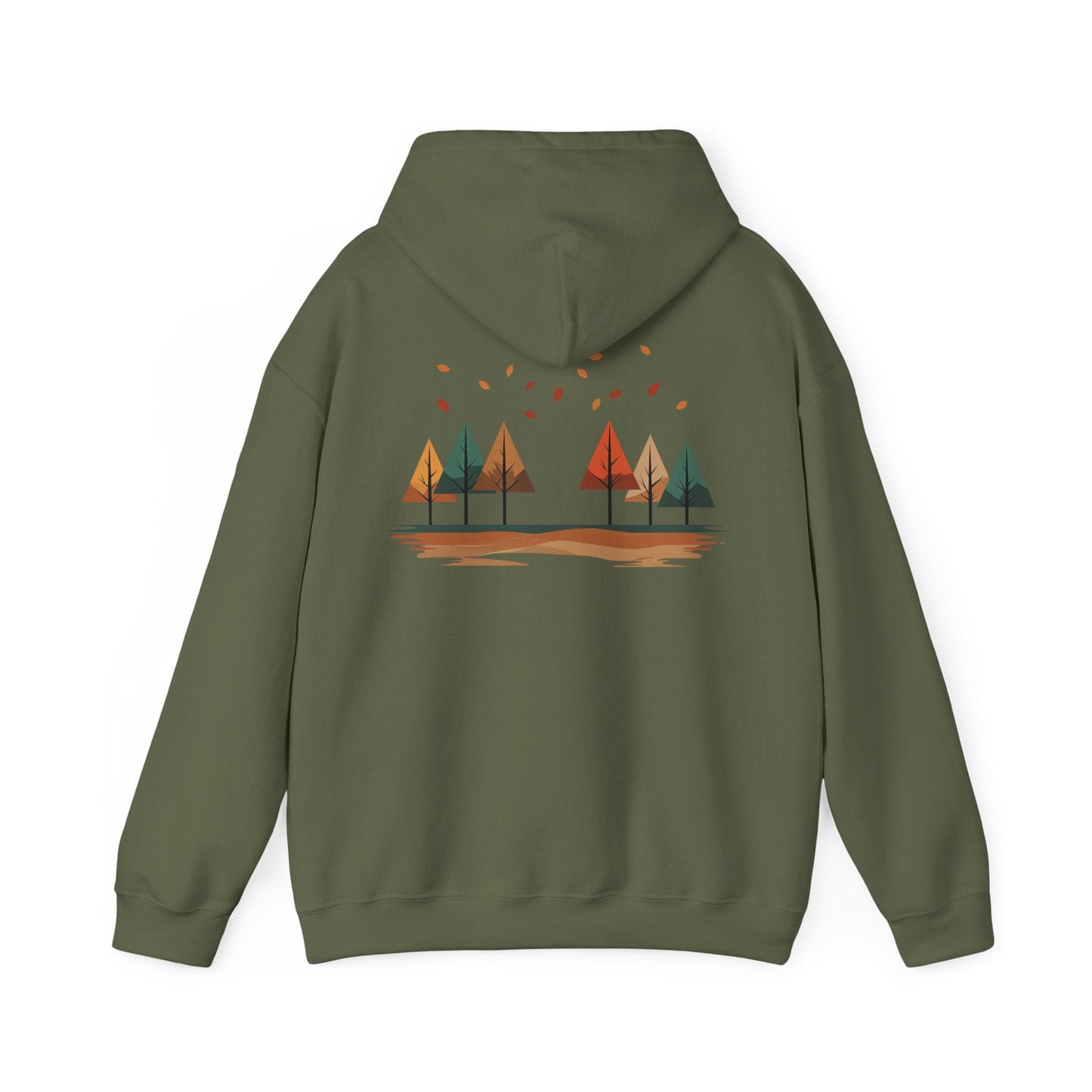 Military Green | Horizon Fall Hoodie, back design view
