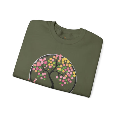 Military Green | Joy in Bloom Sweatshirt, folded view