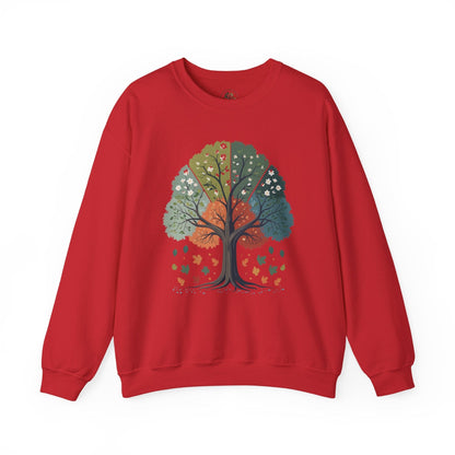 Red | Circle of Seasons Sweatshirt, front view