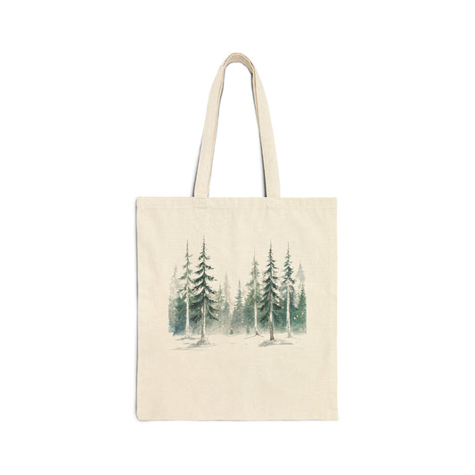 Snowfall Forest Tote Bag