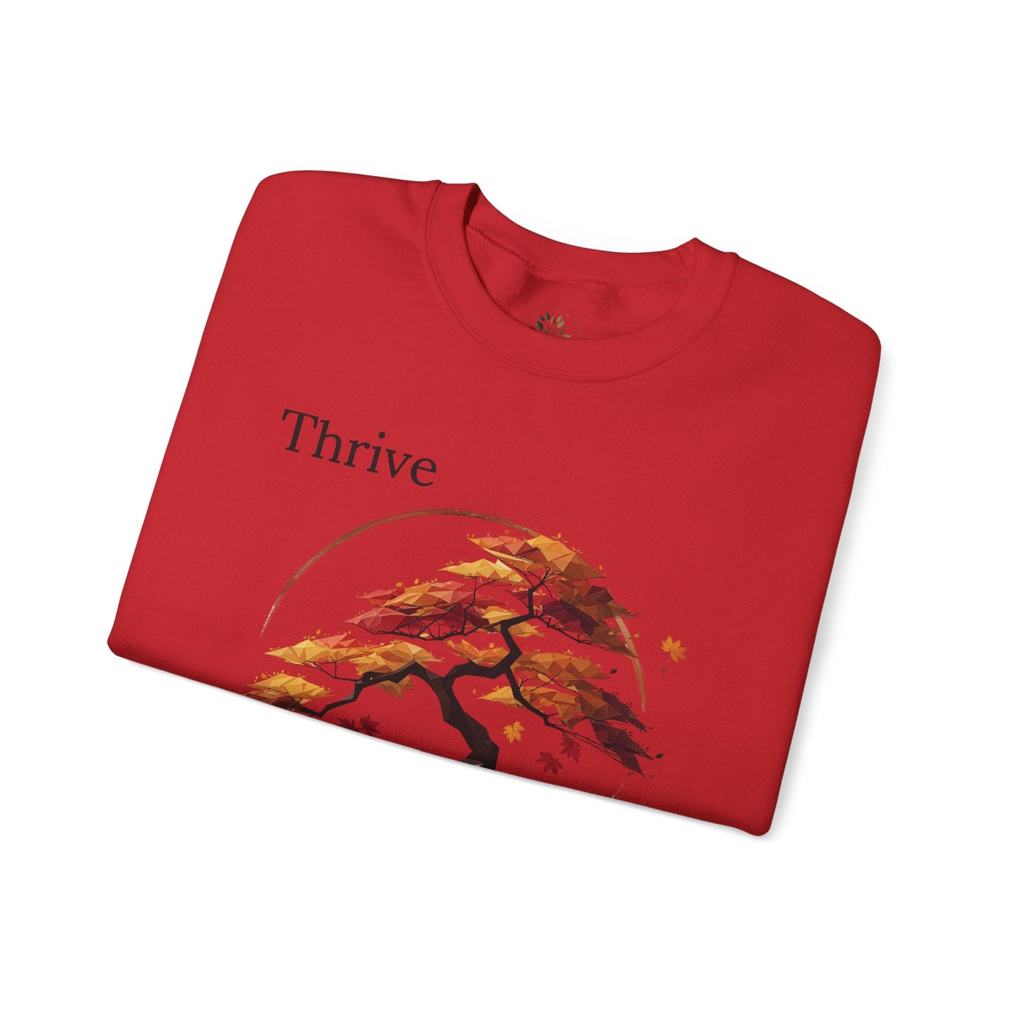 Red | Thrive Sweatshirt, folded view