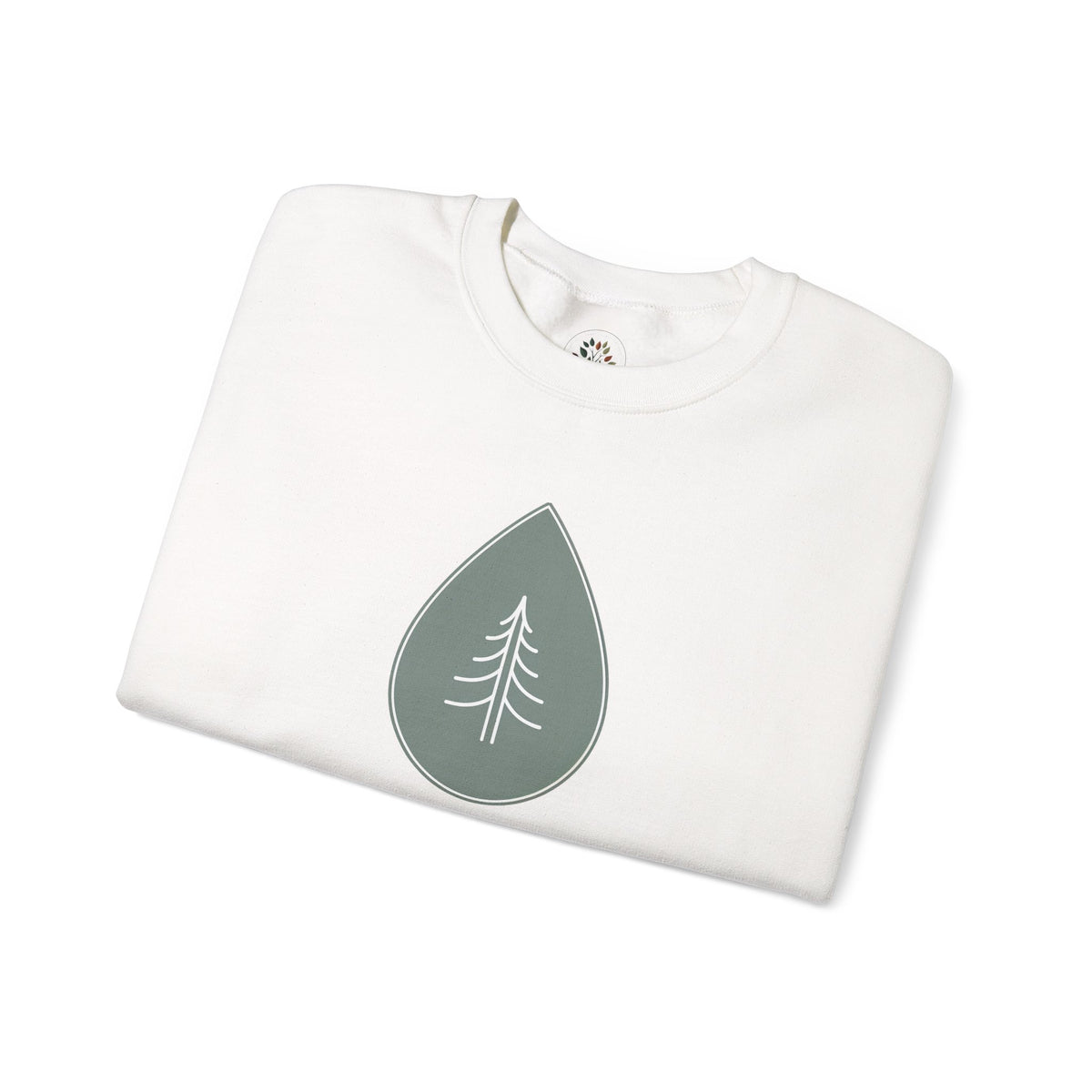 White | Calm Drop Sweatshirt, folded view