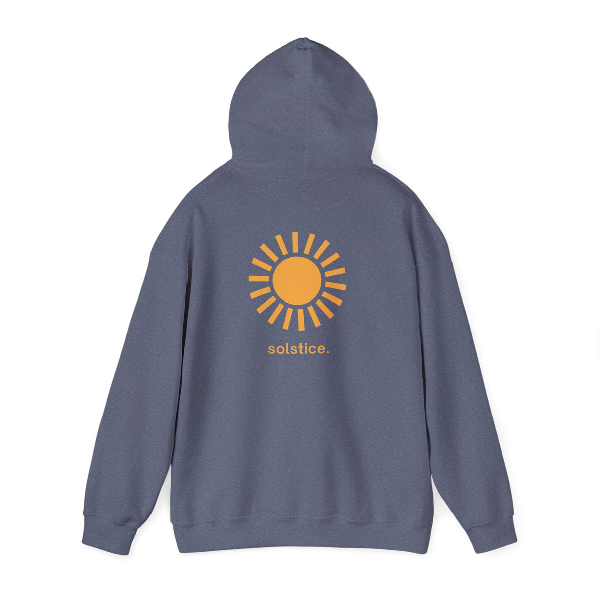 Heather Navy | Solstice Hoodie, back view 2