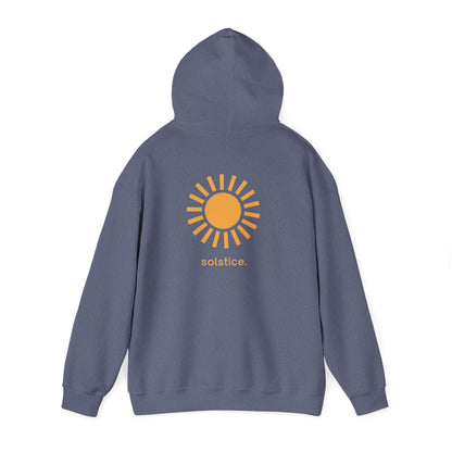 Heather Navy | Solstice Hoodie, back view 2