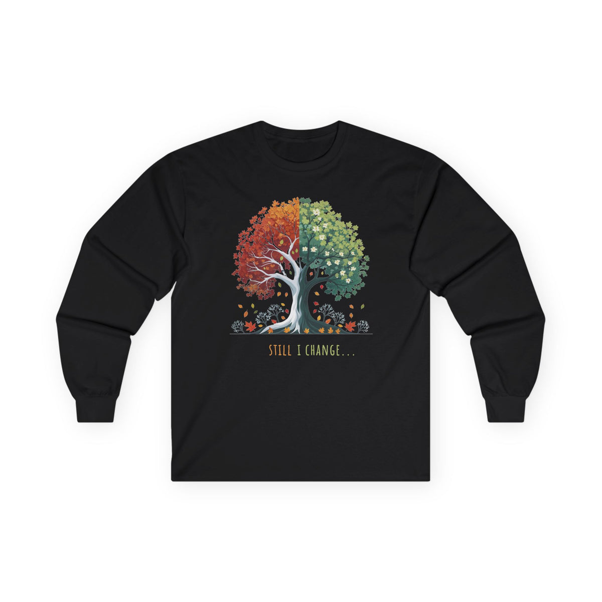 Black | Still I Change Long Sleeve Tee, front view