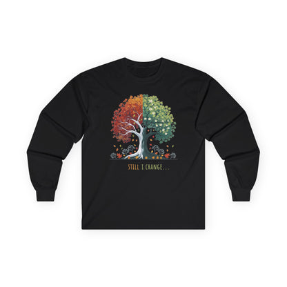 Black | Still I Change Long Sleeve Tee, front view