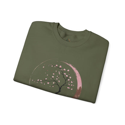 Military Green | Sakura Silence Sweatshirt, folded view