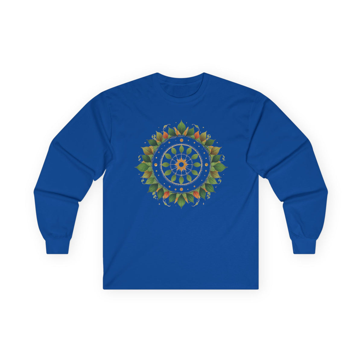 Royal | Celestial Growth Long Sleeve Tee, front view