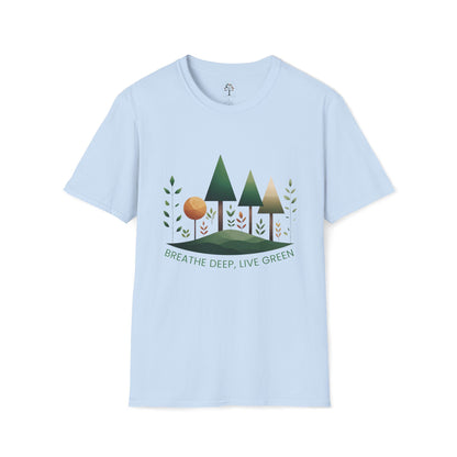 Light Blue | Breathe Deep, Live Green, front view