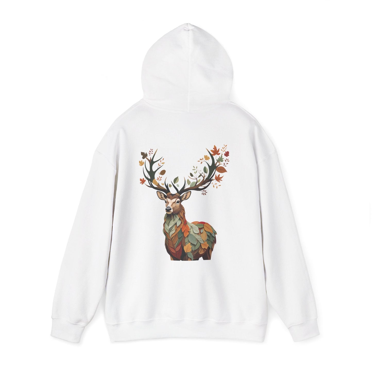 White | Nature`s Guardian Hoodie, back view 2