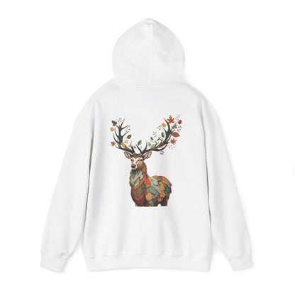 White | Nature`s Guardian Hoodie, back view 2