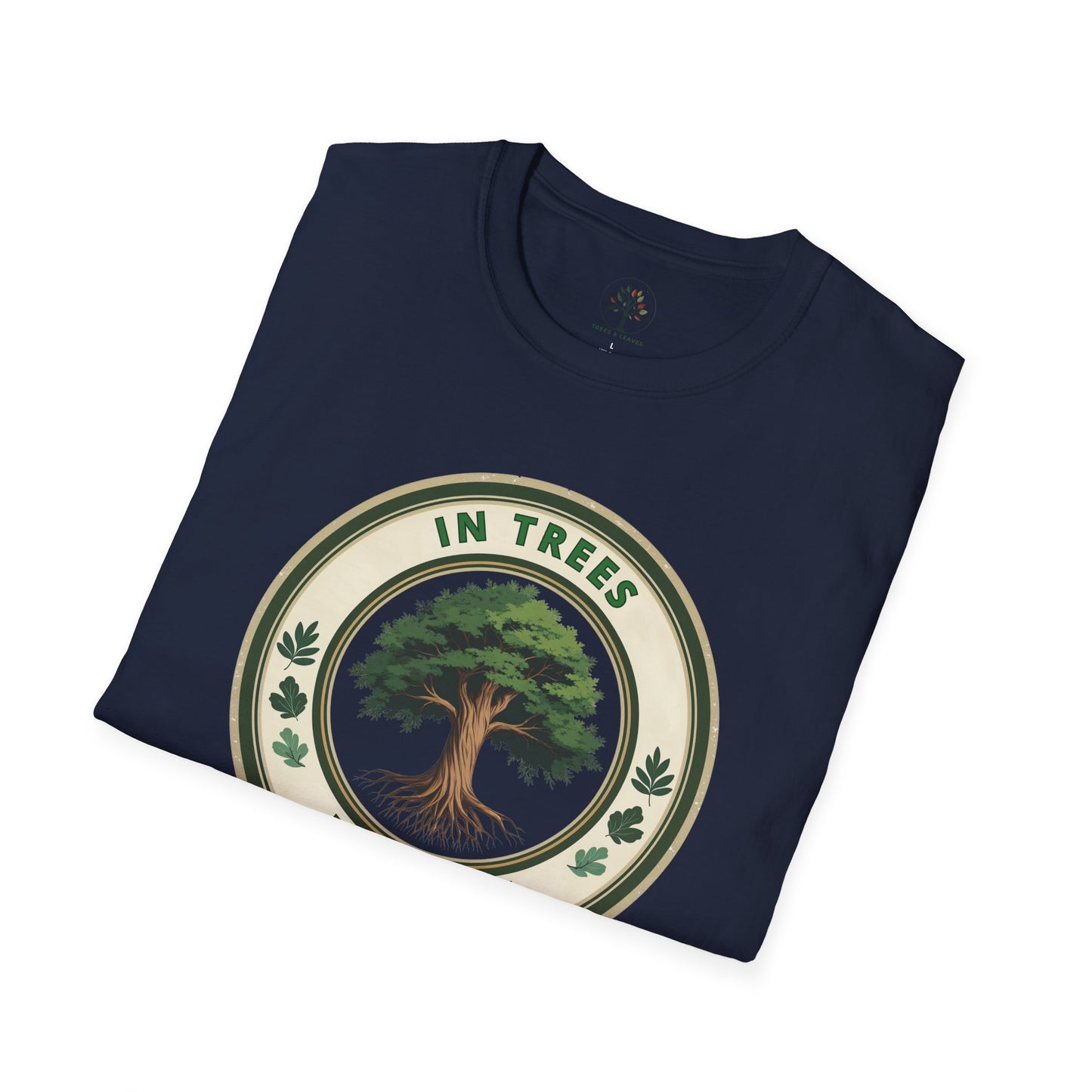 Navy | In Trees We Trust, folded view
