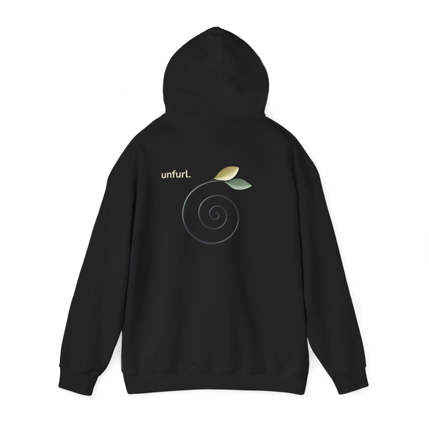 Black | Unfurl Hoodie, back view 2