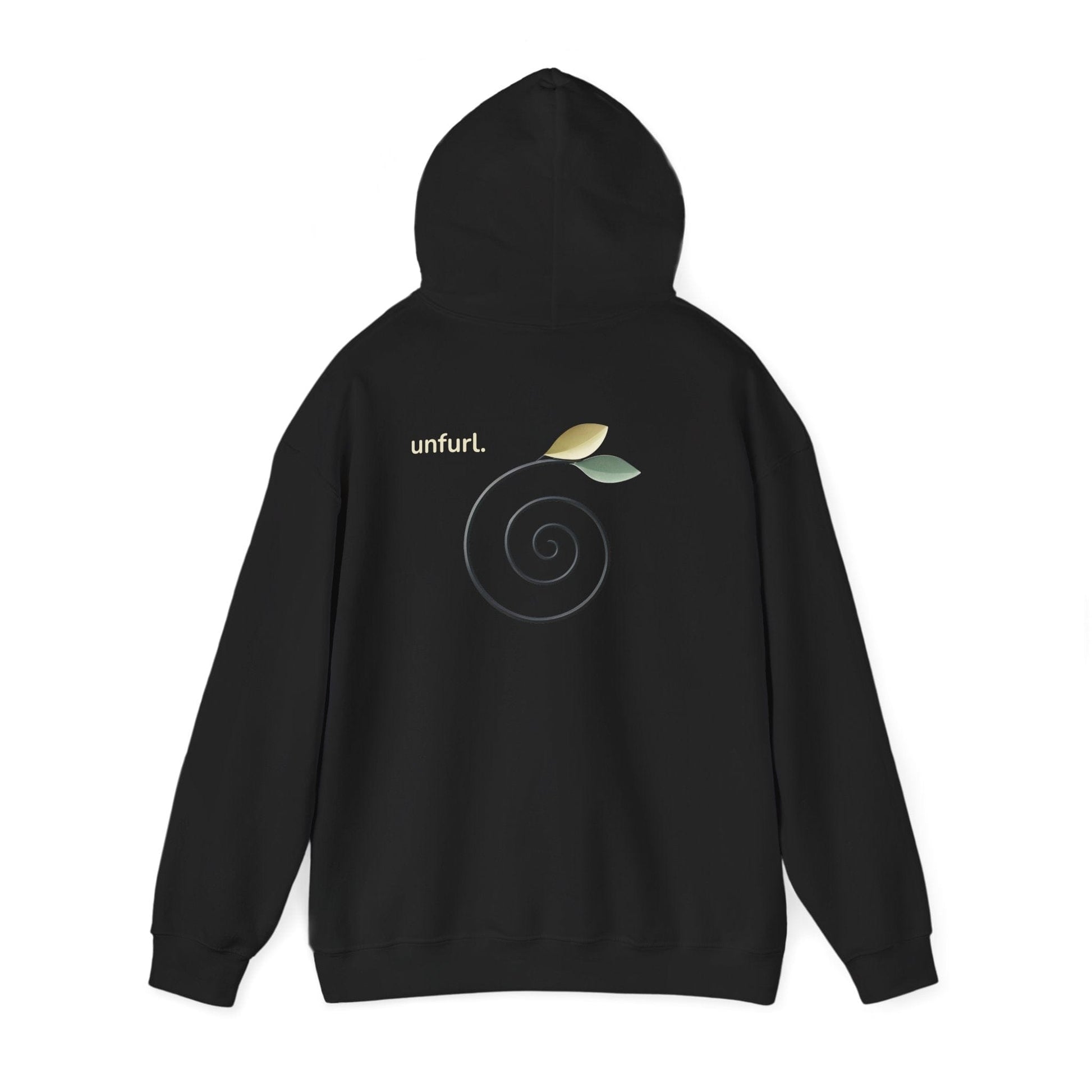 Black | Unfurl Hoodie, back view 2