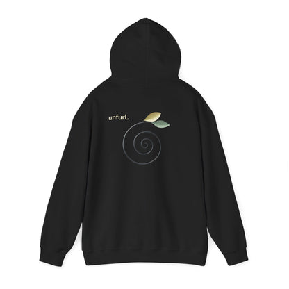 Black | Unfurl Hoodie, back view 2