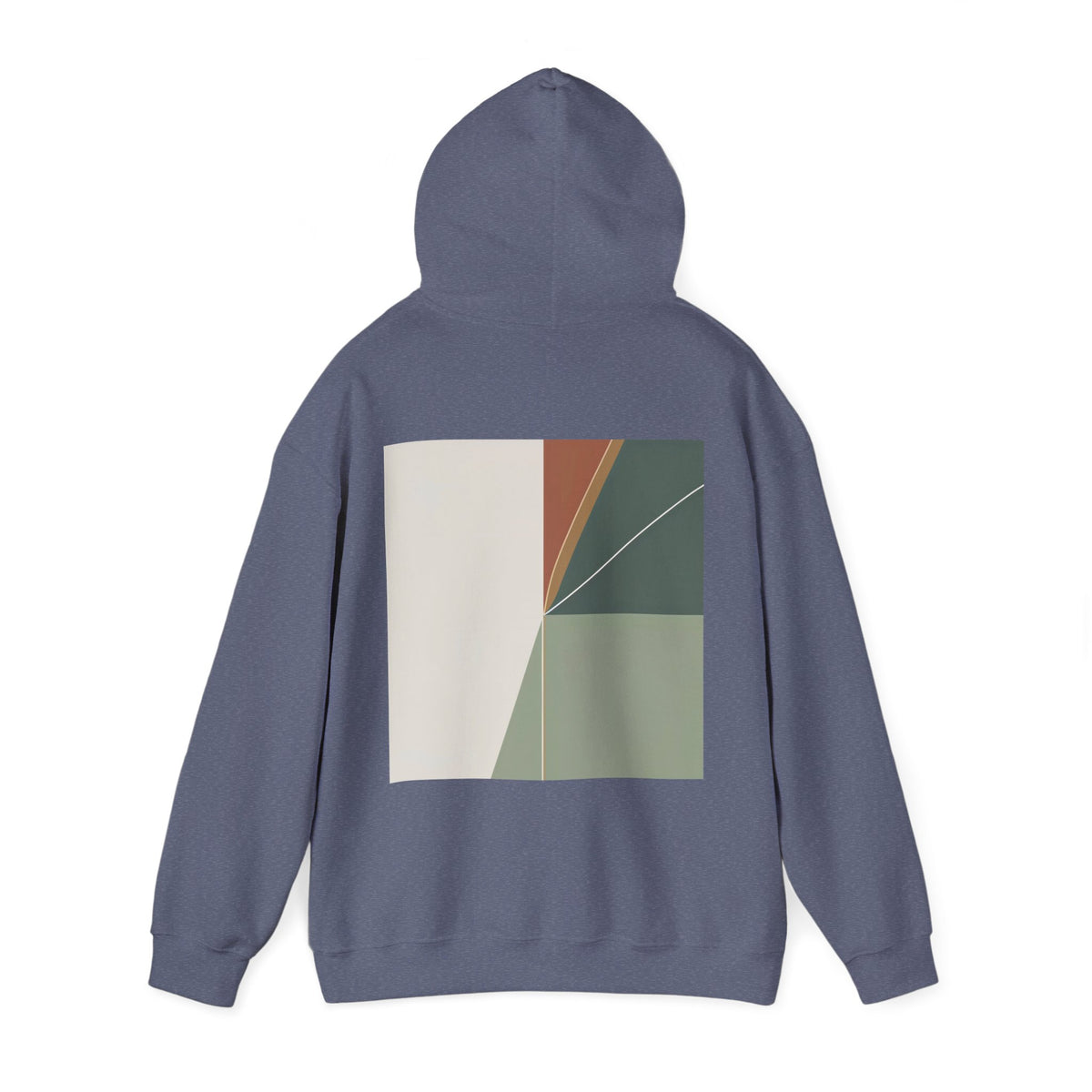 Heather Navy | Divide Hoodie, back view 2
