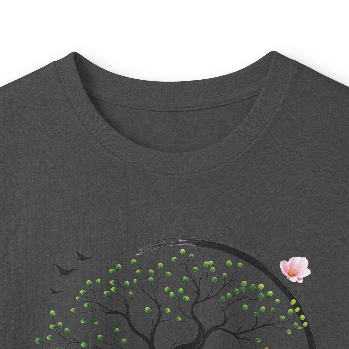 Dark Heather | Unfolding Grace Long Sleeve Tee, folded view