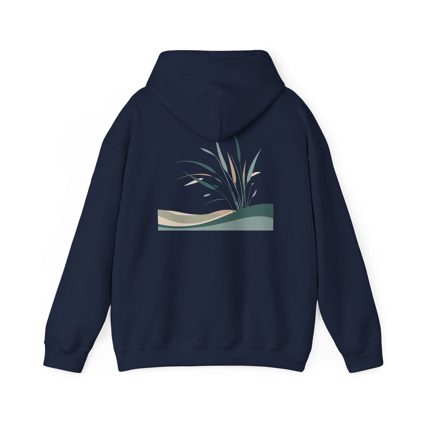 Navy | Whispers in the Breeze Hoodie, back design view