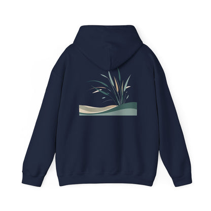 Navy | Whispers in the Breeze Hoodie, back design view