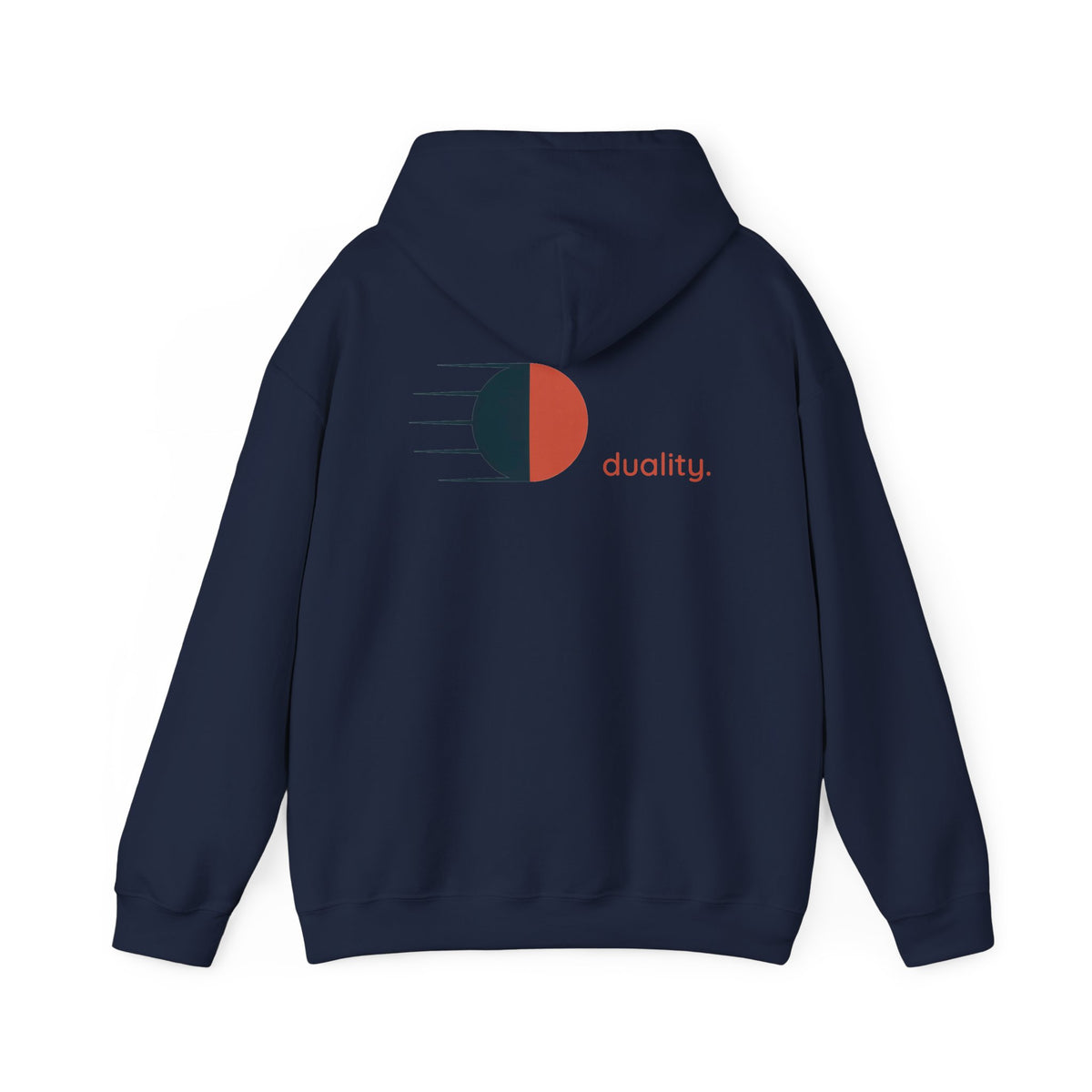 Navy | Duality Hoodie, back design view