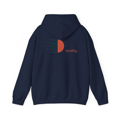 Navy | Duality Hoodie, back design view
