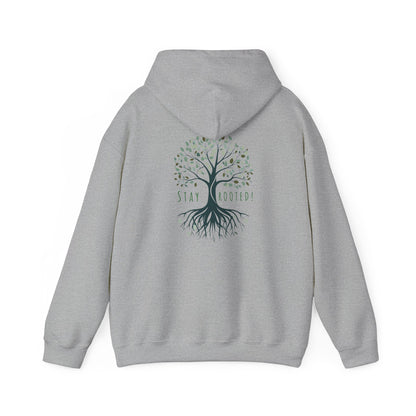 Sport Grey | Stay Rooted! Hoodie, back design view